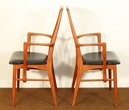 1960s Pair Danish Teak "Eva" Armchairs by Koefoeds Hornslet