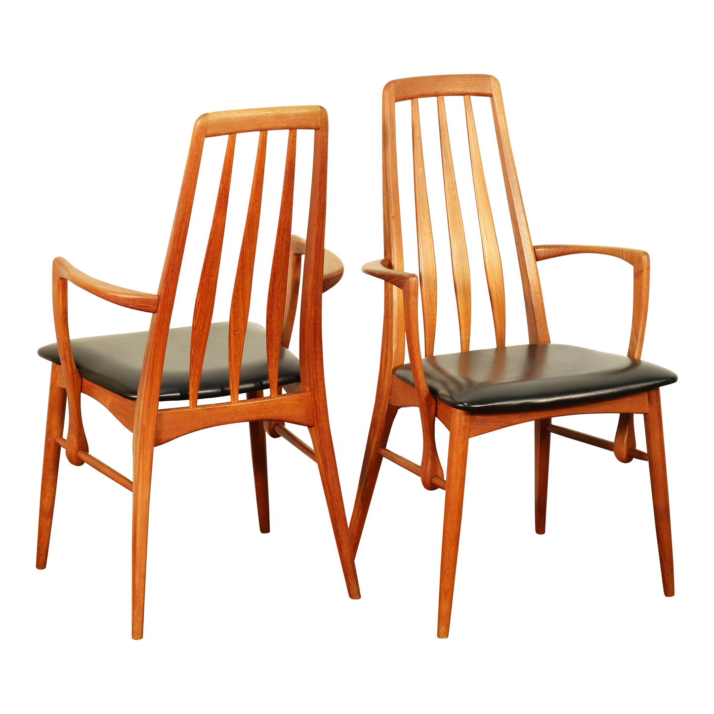 1960s Pair Danish Teak "Eva" Armchairs by Koefoeds Hornslet