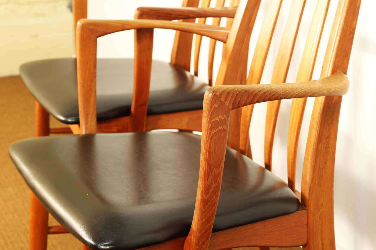 1960s Pair Danish Teak "Eva" Armchairs by Koefoeds Hornslet