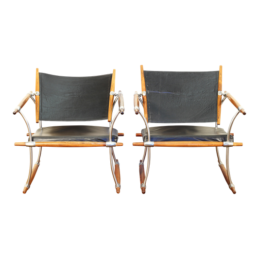 1960s Pair of Jens Quistgaard for Dansk Nissen "Stokke" Chairs