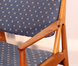 1960s Set Eight Arne Vodder "Ella" Danish Teak Dining Chairs