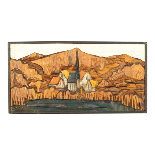 1970s Jean-Claude Gaugy Carved Wood Panel