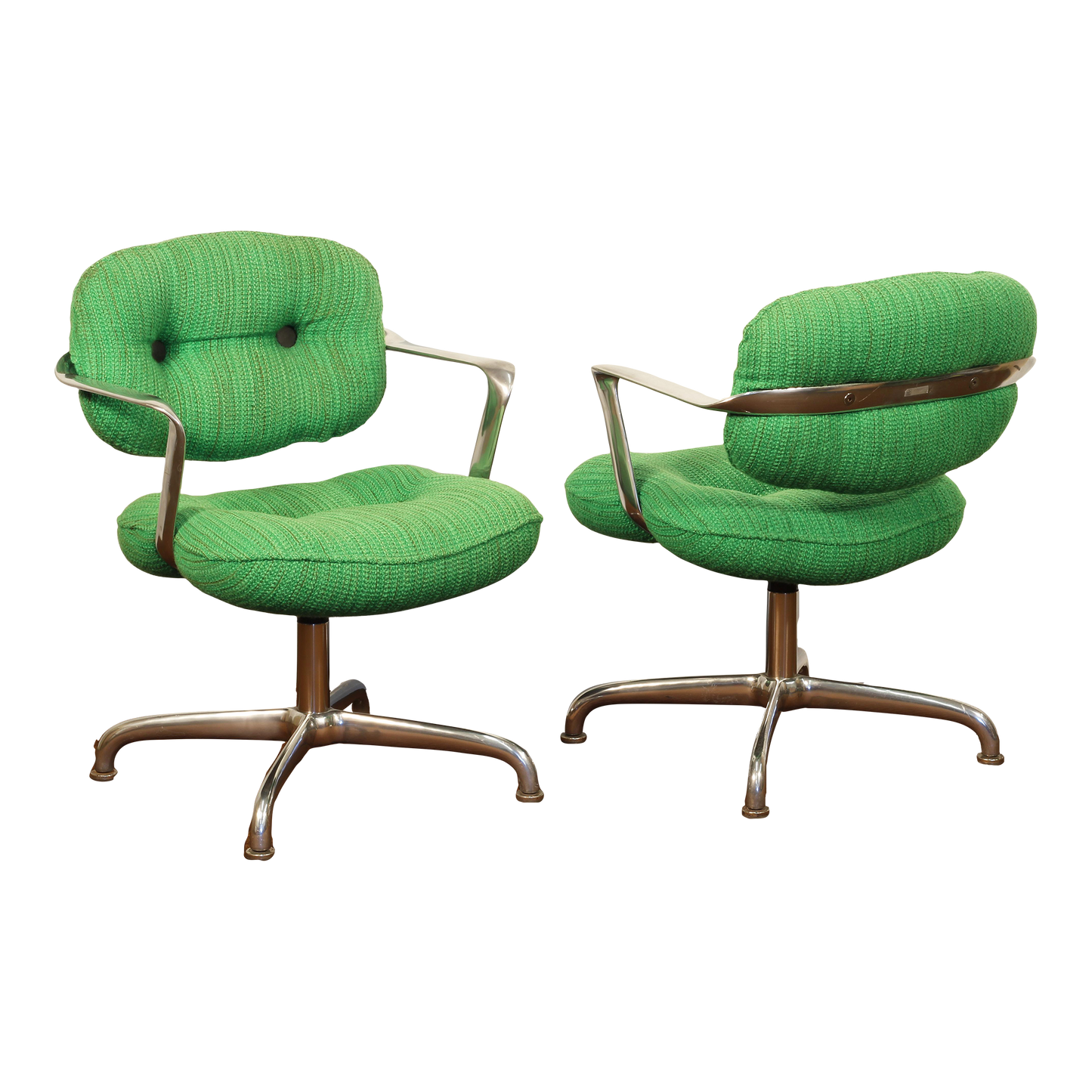 1970s Pair Knoll Model 2328 Chairs by Andrew Morrison and Bruce Hannah