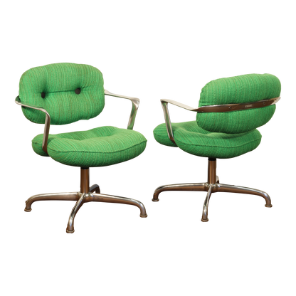 1970s Pair Knoll Model 2328 Chairs by Andrew Morrison and Bruce Hannah