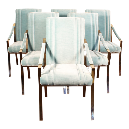 1980s Modern Cal-Style Dining Chairs- Set of 6