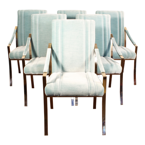 1980s Modern Cal-Style Dining Chairs- Set of 6