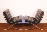 2000s Pair of Barcelona Chairs by Mies Van Der Rohe for Knoll
