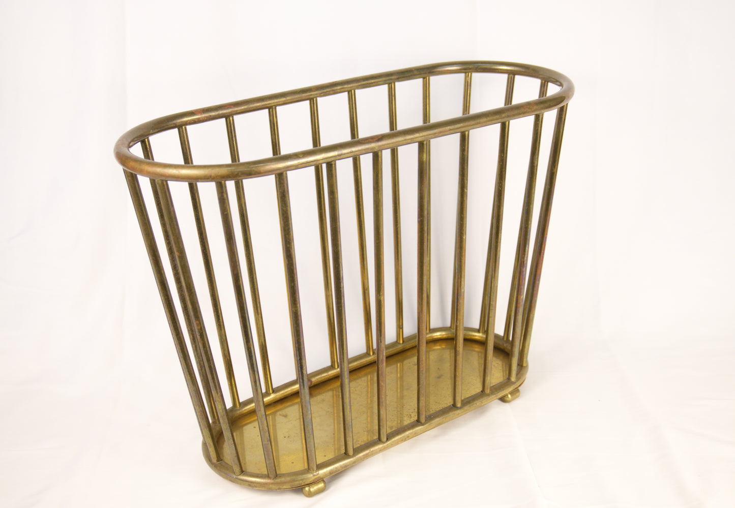 Gumps San Francisco Brass Magazine Rack Holder
