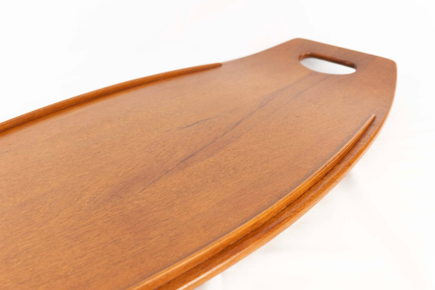 Vintage Teak 23.5" Dansk Gondola Surfboard Serving Tray by Jens Quistgaard