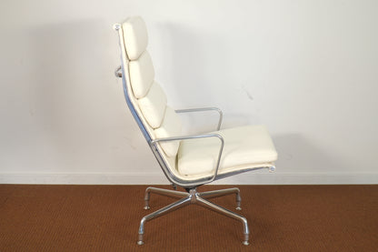 Eames Aluminum Group Soft Pad High Back Lounge Chair and Ottoman Herman Miller 4 Pad