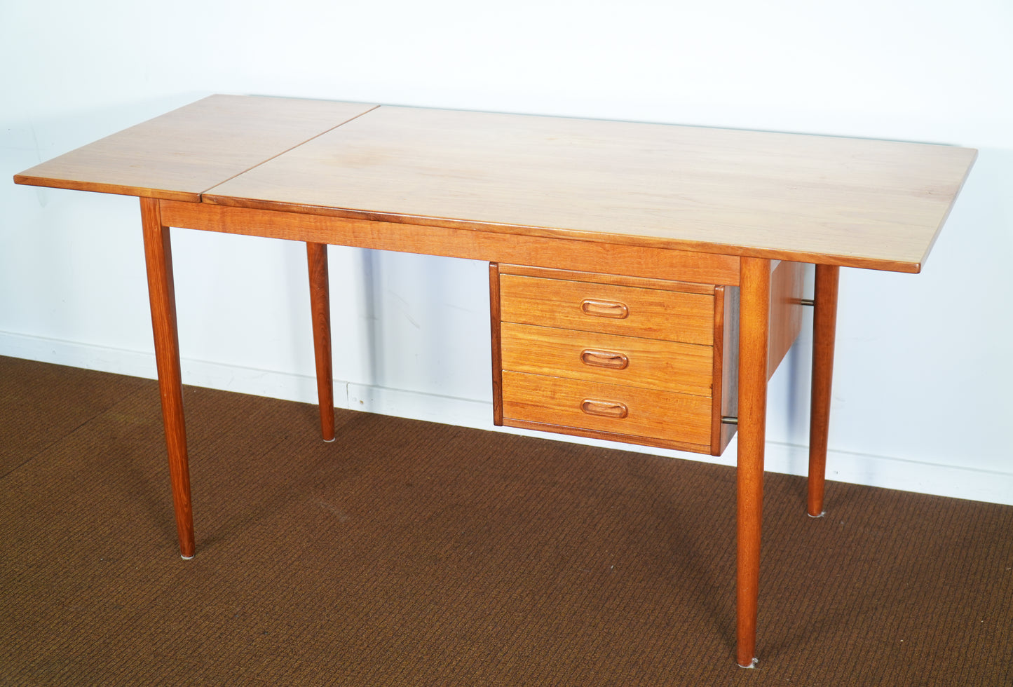 Teak Danish Sliding Top Desk Attributed to Arne Vodder
