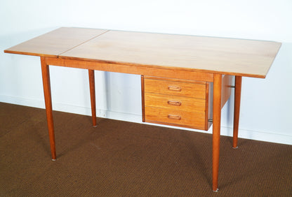 Teak Danish Sliding Top Desk Attributed to Arne Vodder