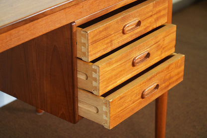 Teak Danish Sliding Top Desk Attributed to Arne Vodder