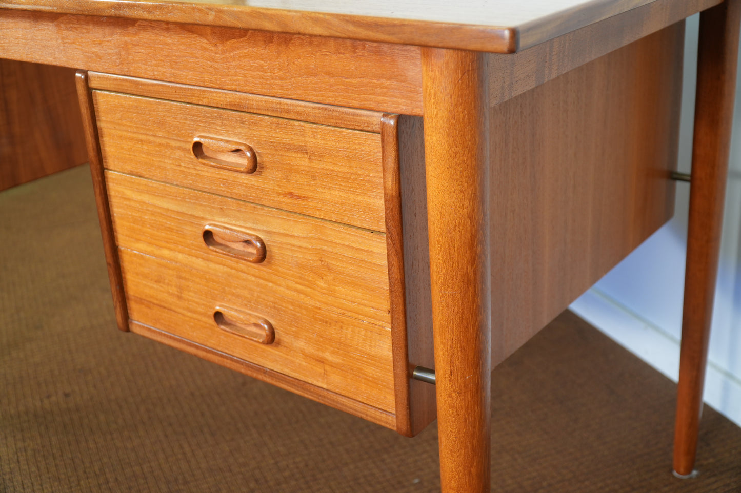 Teak Danish Sliding Top Desk Attributed to Arne Vodder