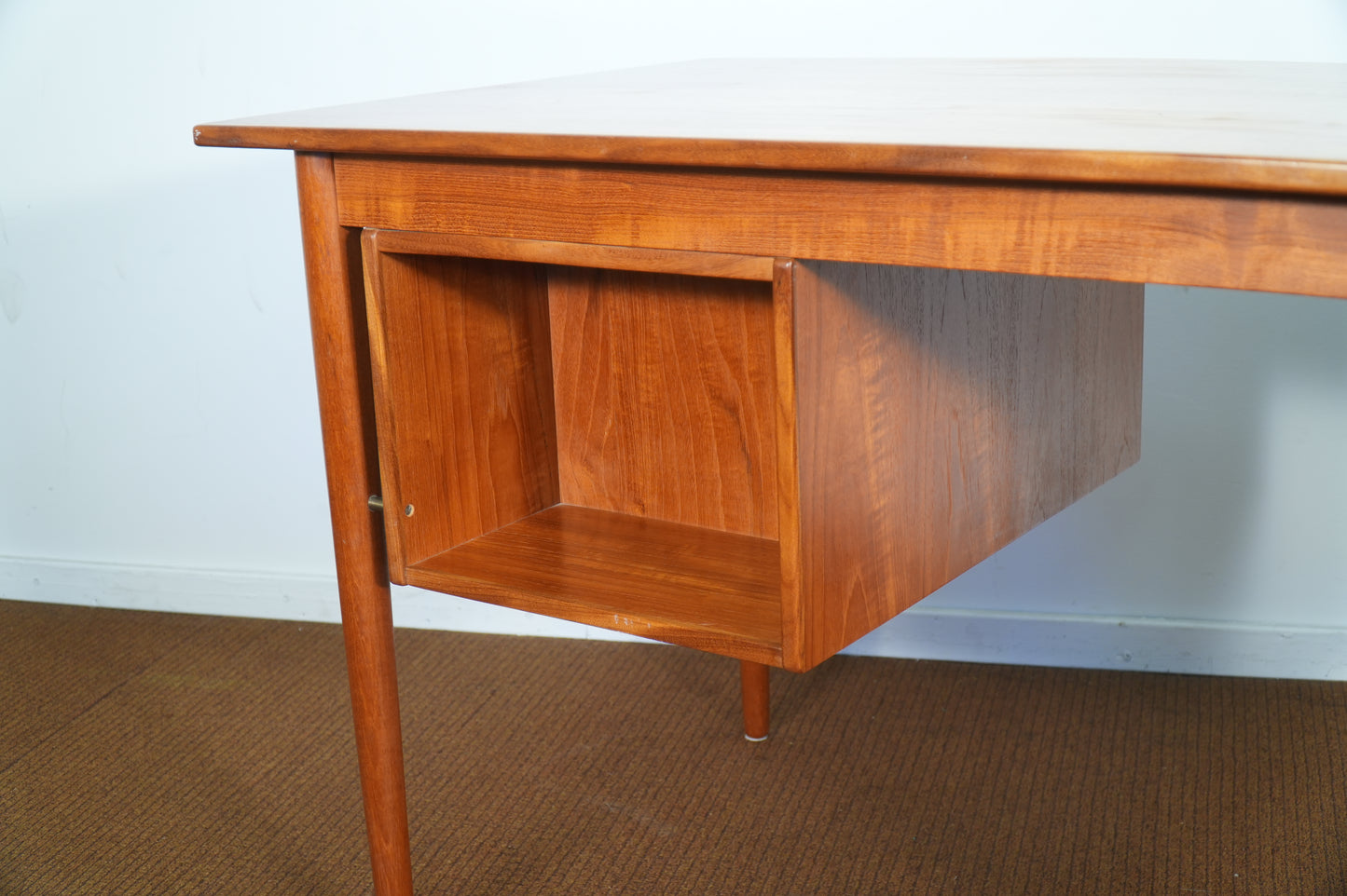 Teak Danish Sliding Top Desk Attributed to Arne Vodder