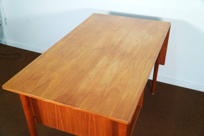 Teak Danish Sliding Top Desk Attributed to Arne Vodder