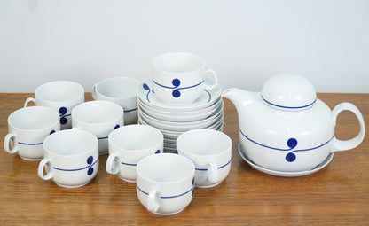 Arabesque "Colon Blue" 21-Piece Coffee/Tea Set - Germany