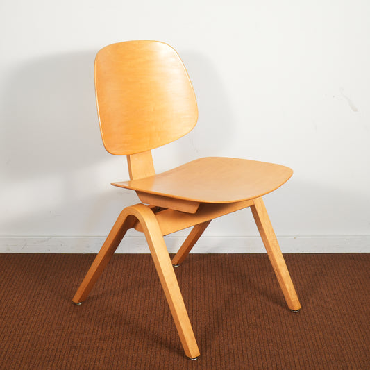 Thonet Mid-Century Bent Plywood Side Armchair by Joe Atkinson