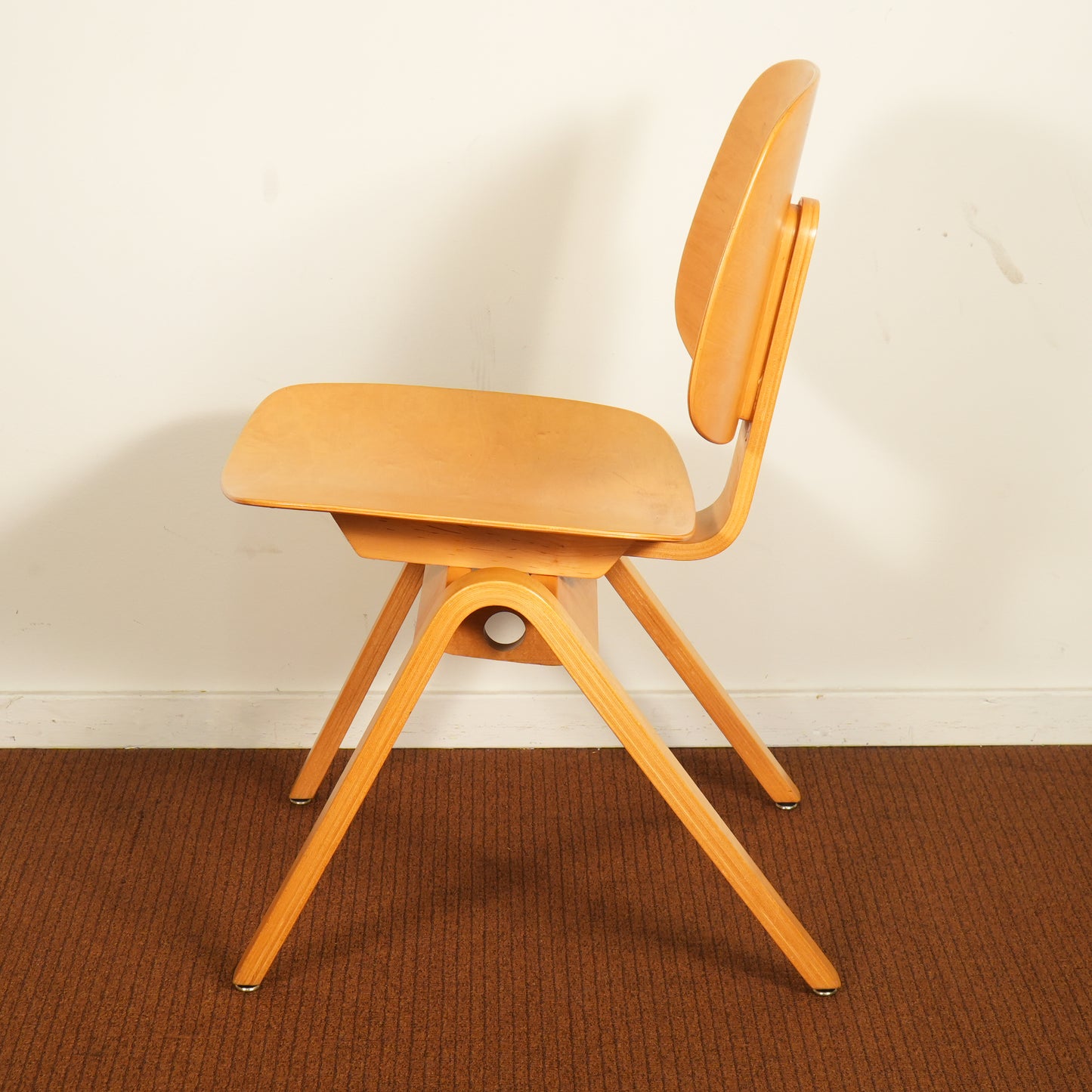 Thonet Mid-Century Bent Plywood Side Armchair by Joe Atkinson