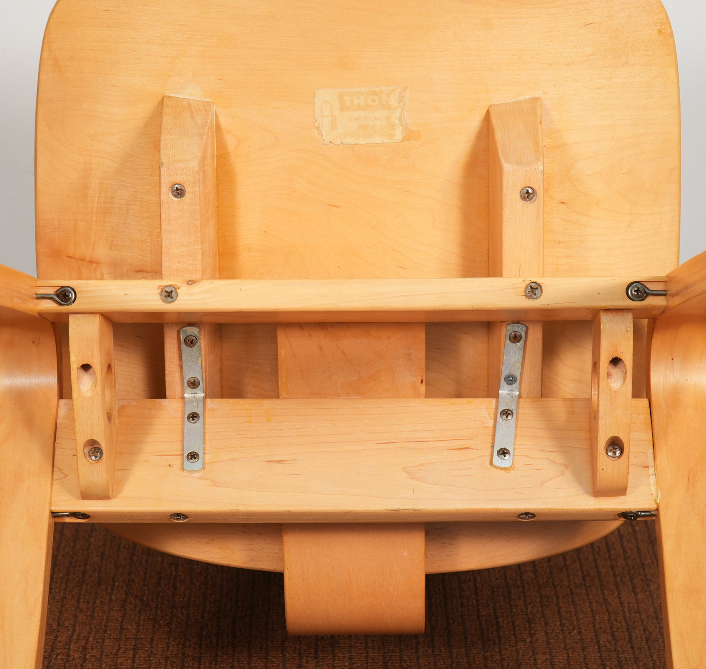 Thonet Mid-Century Bent Plywood Side Armchair by Joe Atkinson