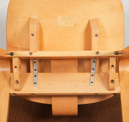 Thonet Mid-Century Bent Plywood Side Armchair by Joe Atkinson