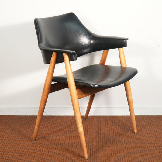 Mid-Century Thonet Upholstered Chair Attributed to Pierre Paulin