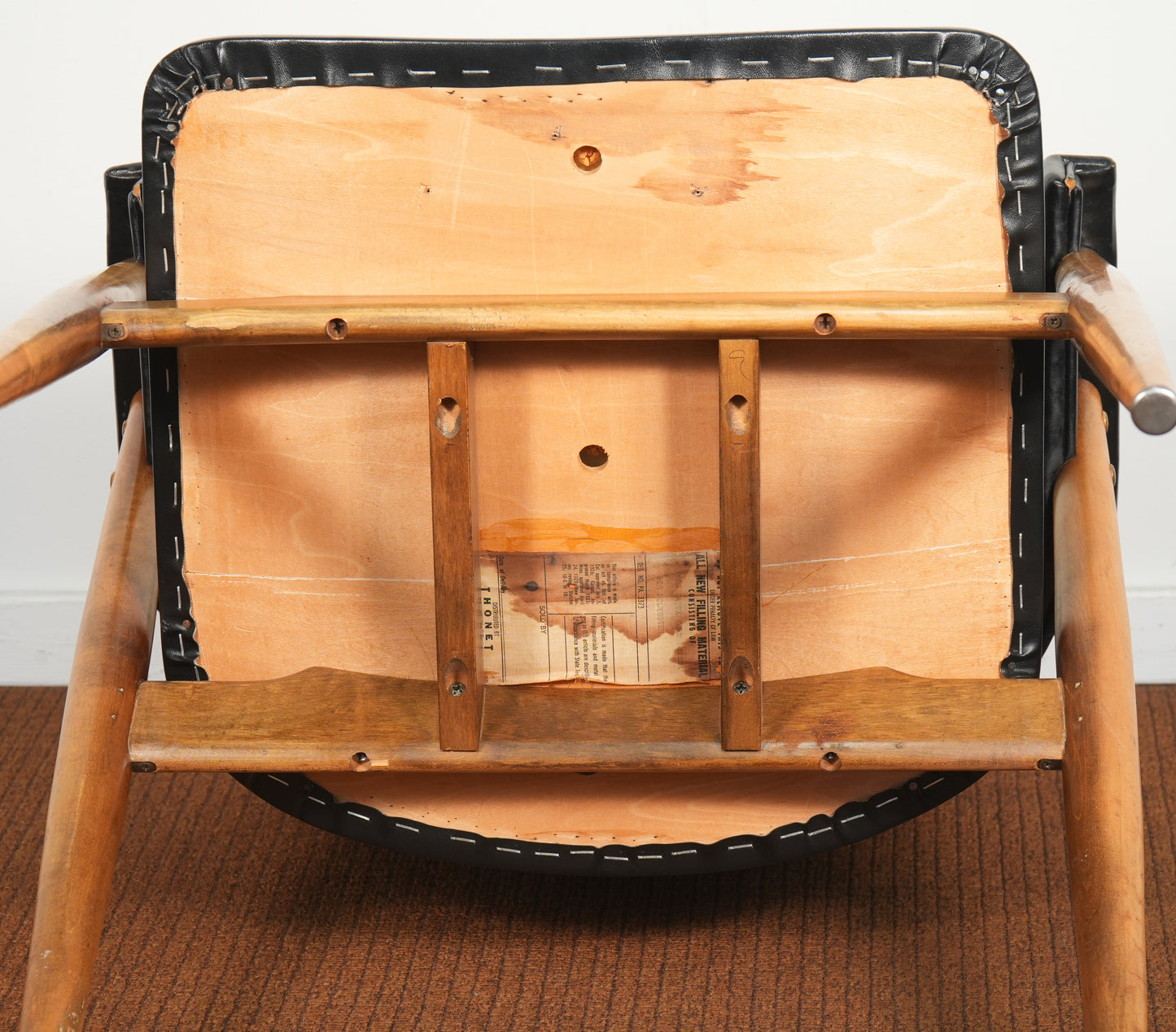Mid-Century Thonet Upholstered Chair Attributed to Pierre Paulin