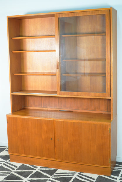 Danish Teak Buffet and Hutch Vitrine by Poul Hundevad
