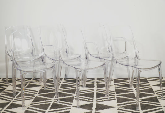 Set 6 Arter & Citton Vanity Chairs for Scab Designs Italy Style of Starck Kartell