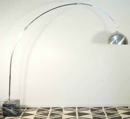 Mid-Century Chrome Italian Arc Lamp