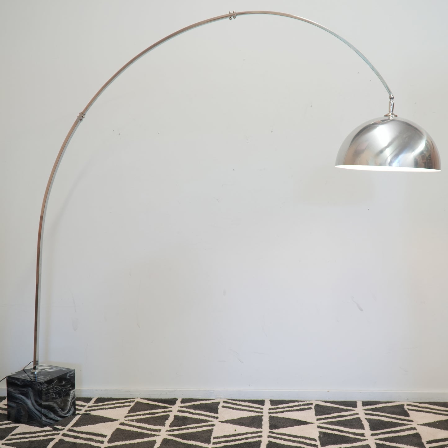 Mid-Century Chrome Italian Arc Lamp