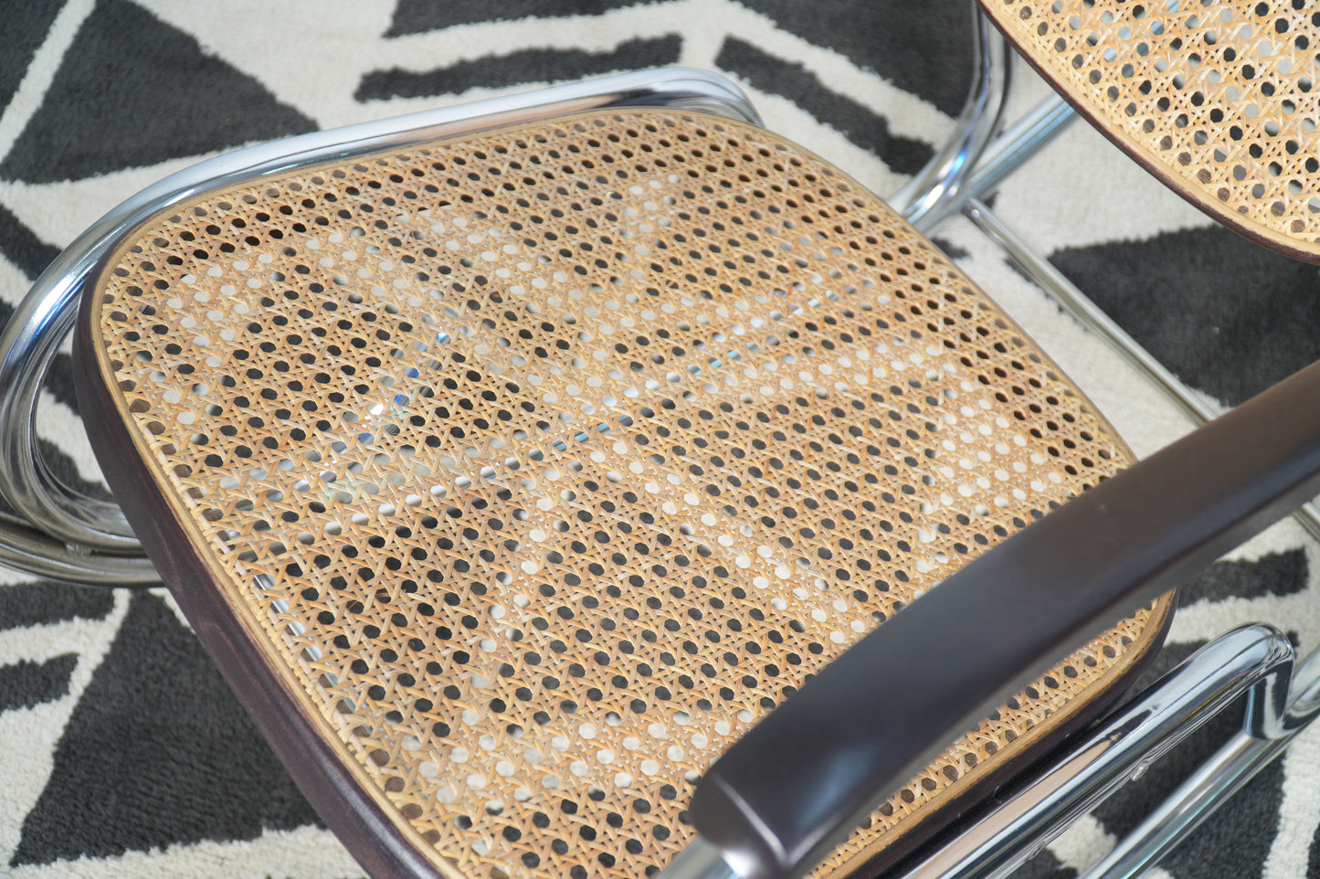 Marcel Breuer Inspired Bauhaus Cane Tubular Chrome Rocker