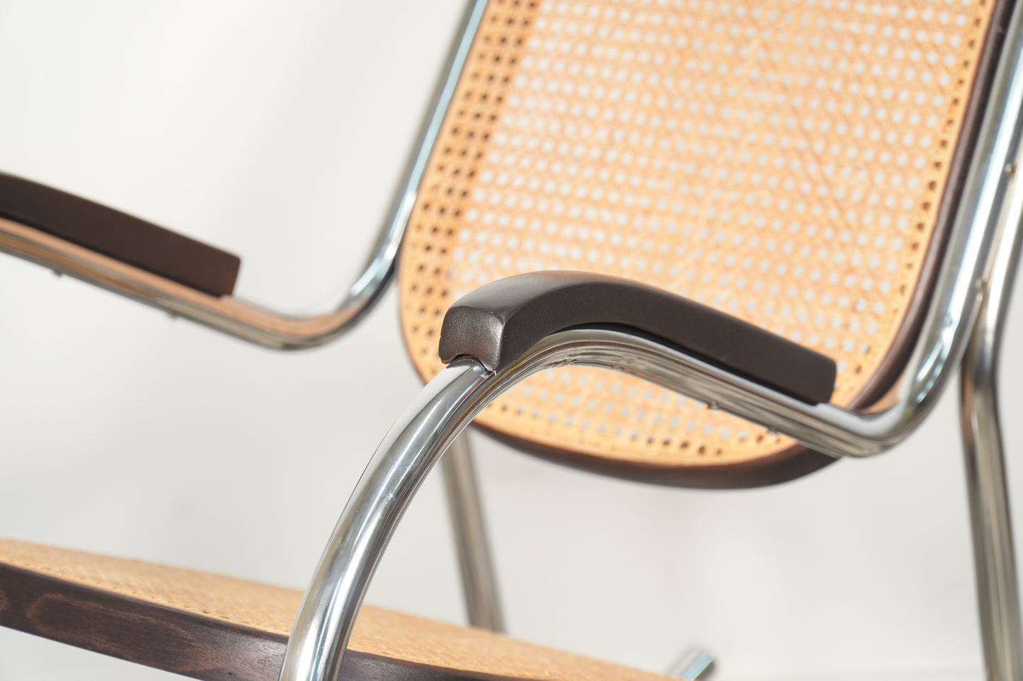 Marcel Breuer Inspired Bauhaus Cane Tubular Chrome Rocker