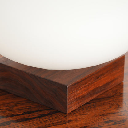 Mid Century Laurel Mushroom Table Lamp Walnut Base