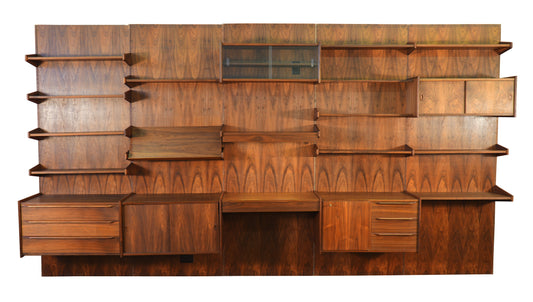 Five Panel Rosewood Wall Unit PEGA by Juul Christiansen Norway