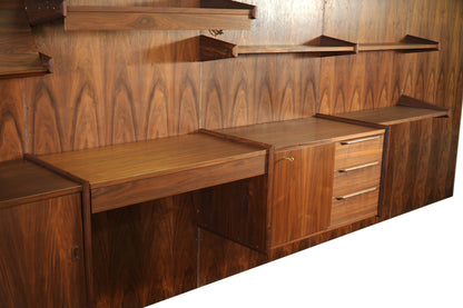 Five Panel Rosewood Wall Unit PEGA by Juul Christiansen Norway