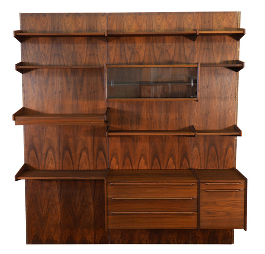 2+ Panel Rosewood Wall Unit PEGA by Juul Christiansen Norway