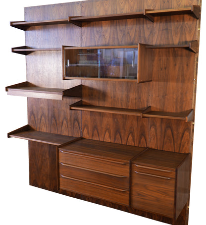 2+ Panel Rosewood Wall Unit PEGA by Juul Christiansen Norway
