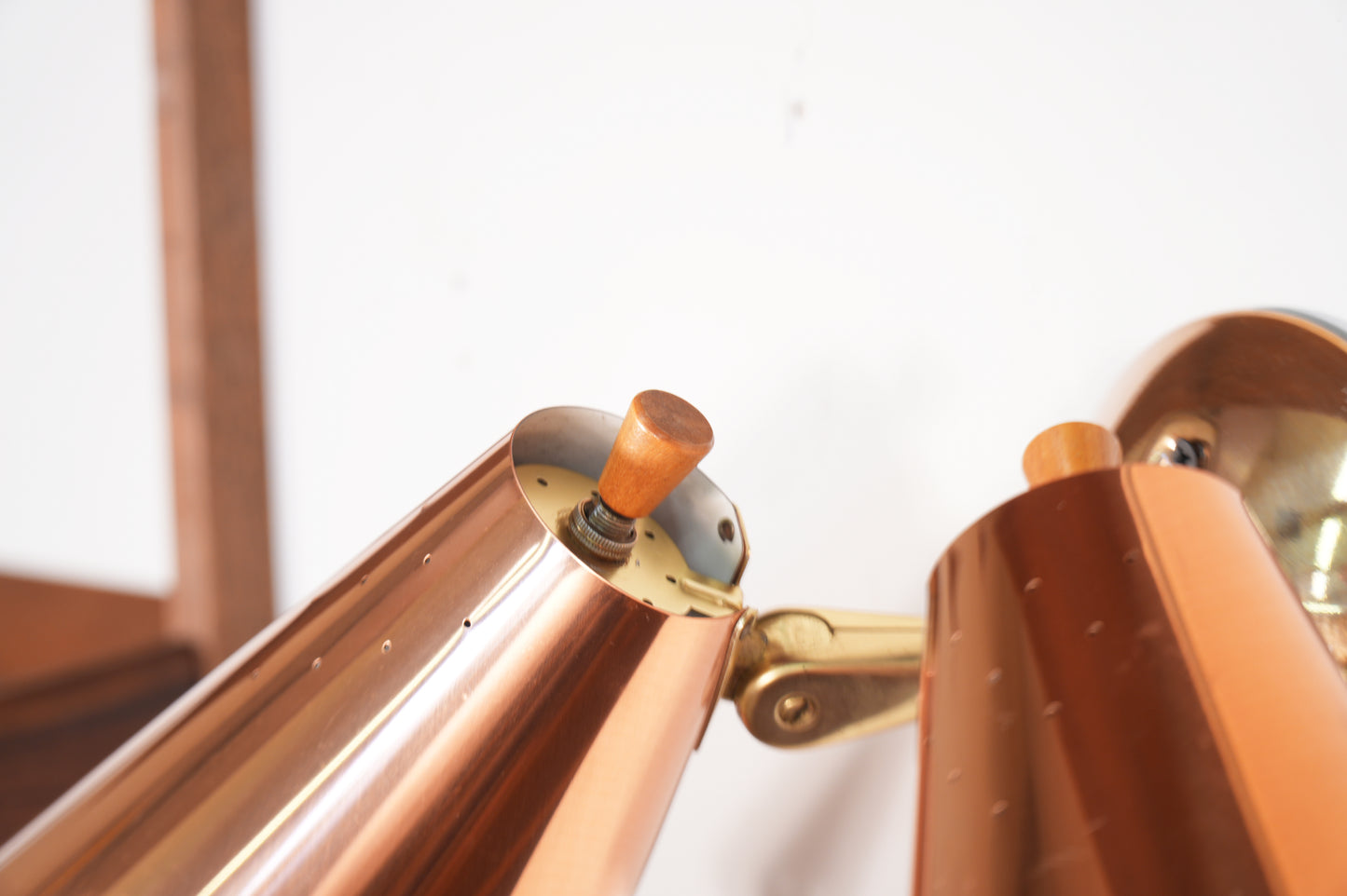 Vintage Copper Dual Wall Mounted Cone Light Sconce by Progress MFG. Co.