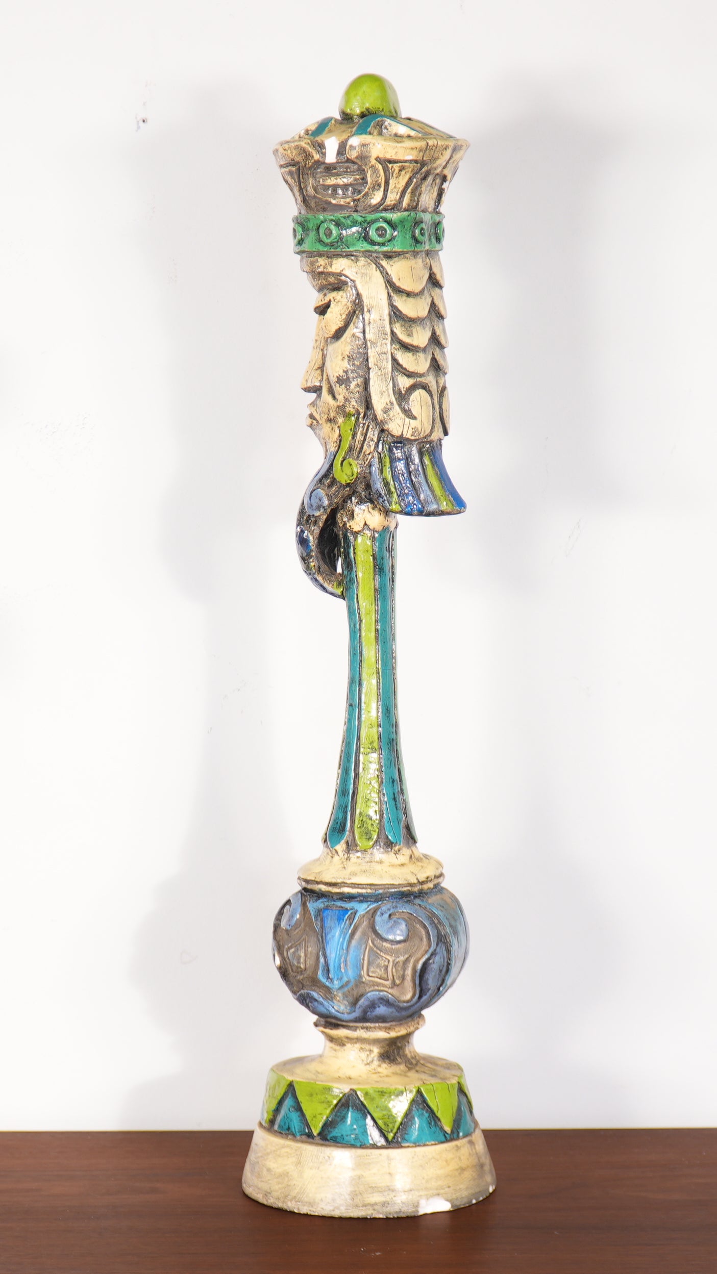 30" Vintage Chess King Chalkware Statue Mid Century 1960s
