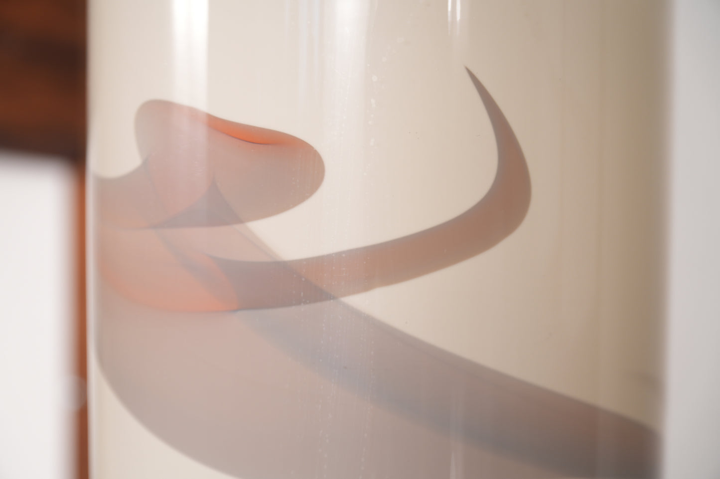 Cylindrical Hand-Blown Glass Table Lamp by Glasslight Studio