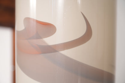 Cylindrical Hand-Blown Glass Table Lamp by Glasslight Studio