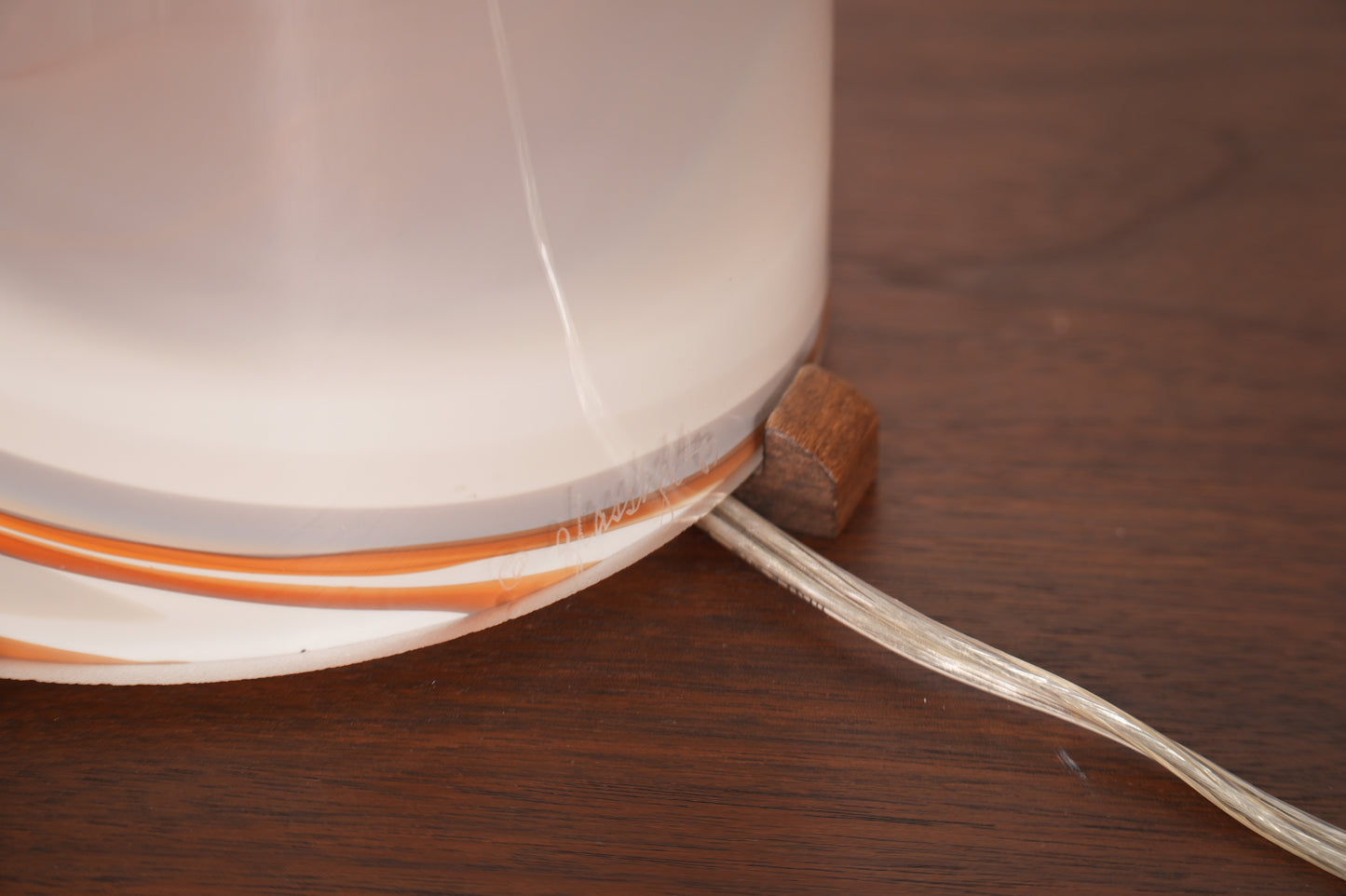 Cylindrical Hand-Blown Glass Table Lamp by Glasslight Studio