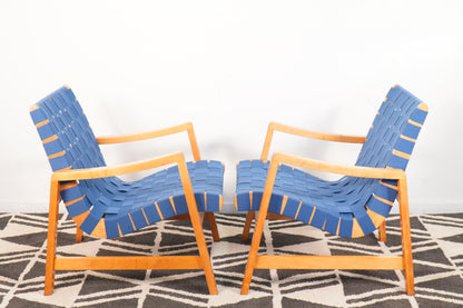 Pair Jens Risom for Knoll 652W Armchairs 1946