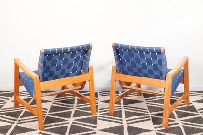 Pair Jens Risom for Knoll 652W Armchairs 1946