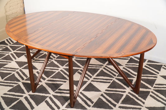 Rosewood Dining Table by Niels Koefoed Denmark Gate Leg