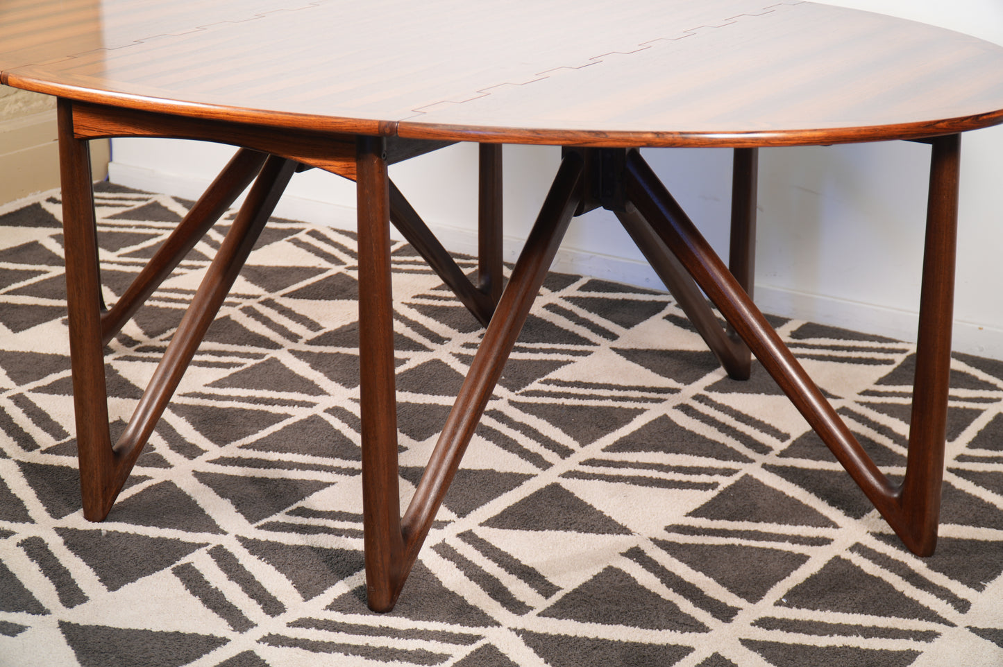Rosewood Dining Table by Niels Koefoed Denmark Gate Leg