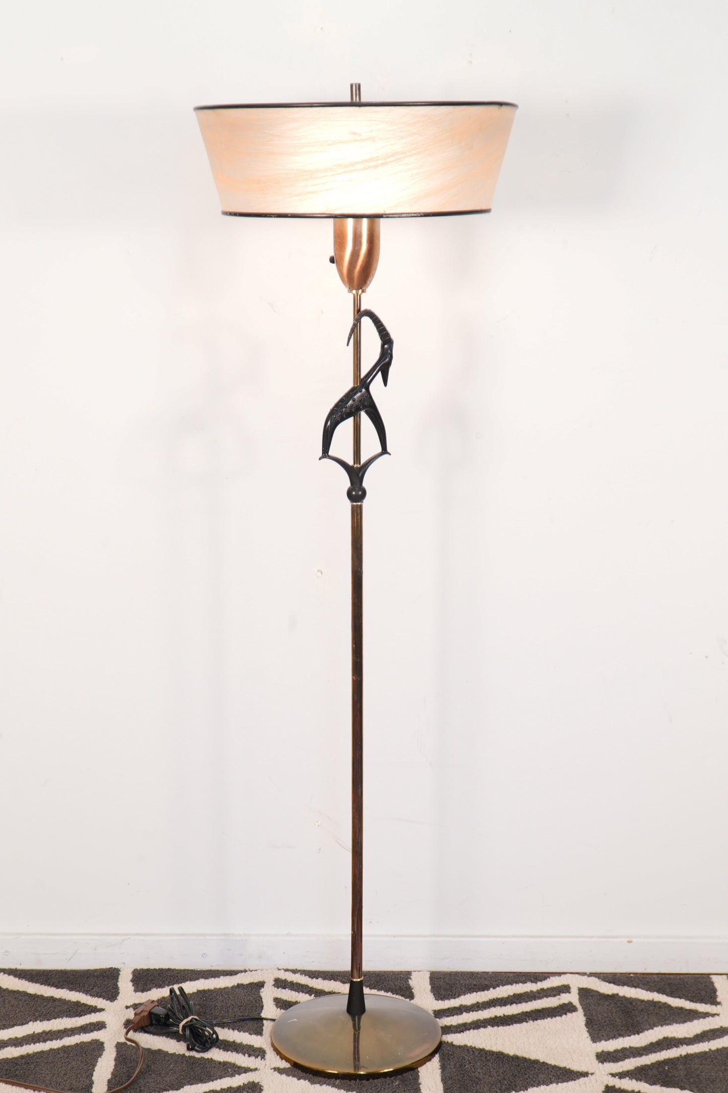 Rembrandt Antelope Gazelle Floor Lamp w/ Original Shade