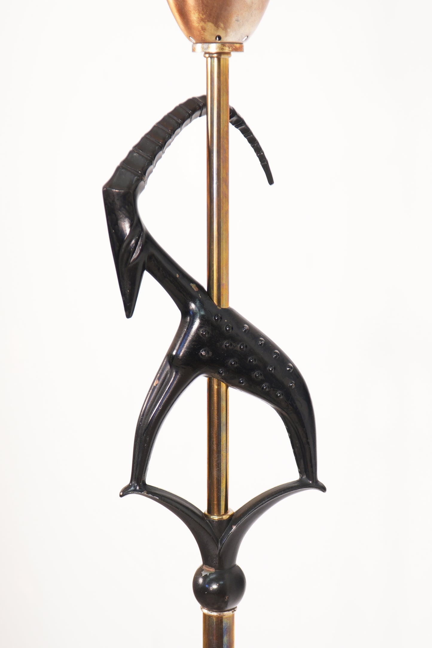 Rembrandt Antelope Gazelle Floor Lamp w/ Original Shade