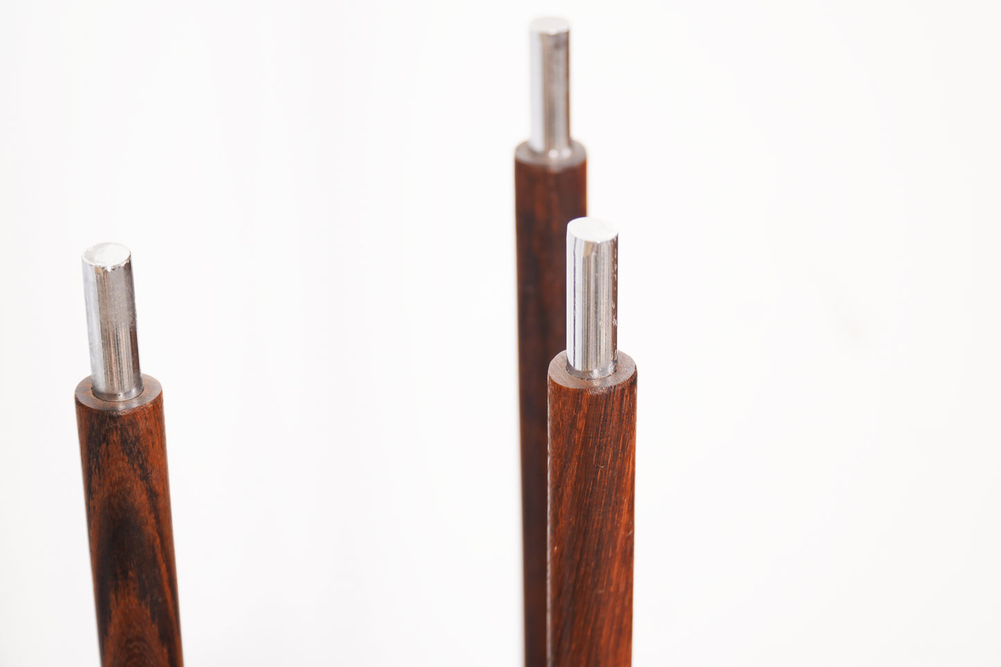 Alessandro Albrizzi Rosewood & Chrome Fireplace Toolset - Italy